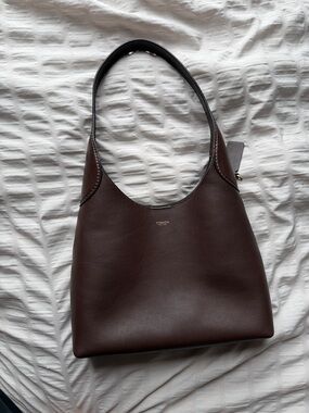 Coach Brooklyn 28 Dark Brown Leather Shoulder Bag